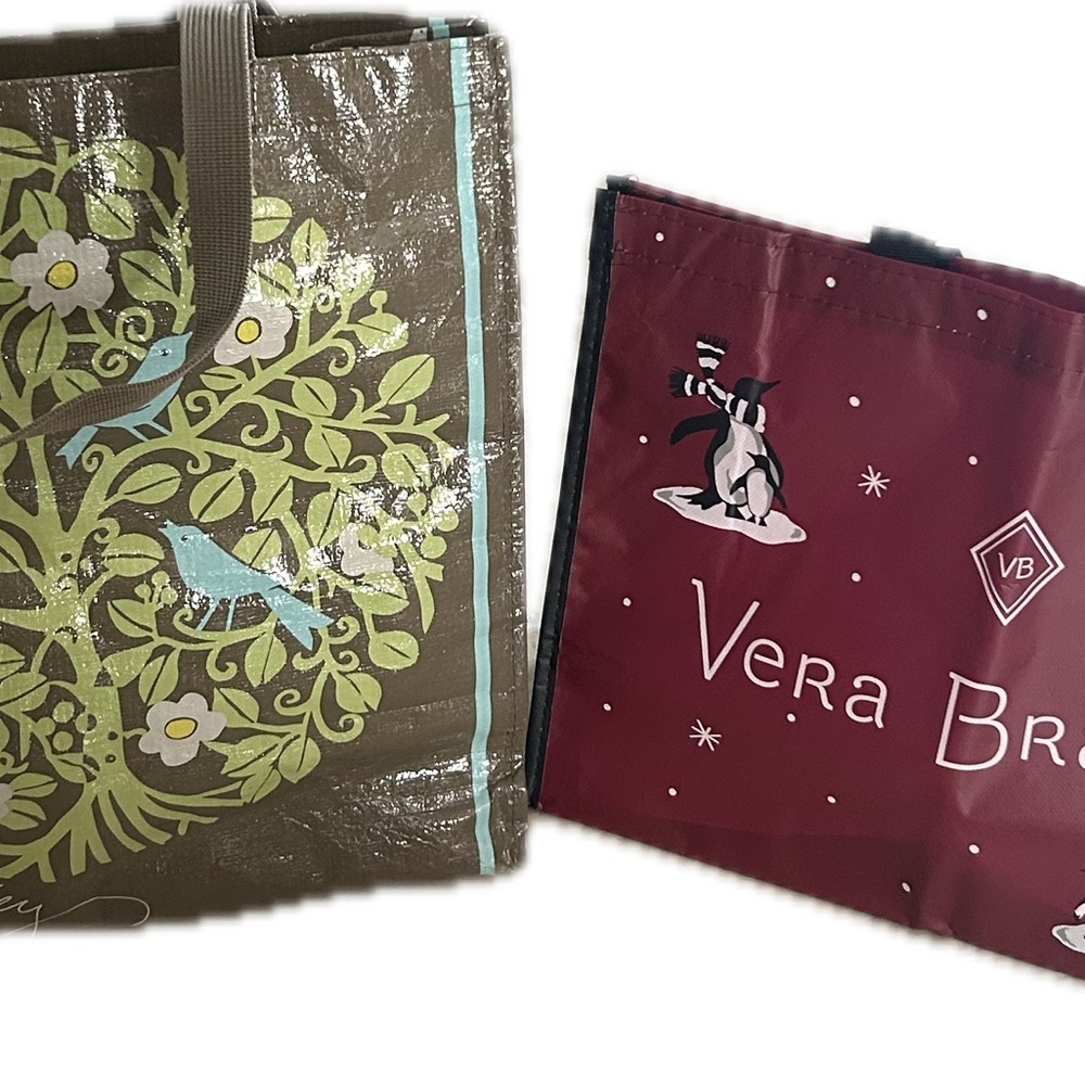 2 Vera Bradley Reusable Shopping Bags